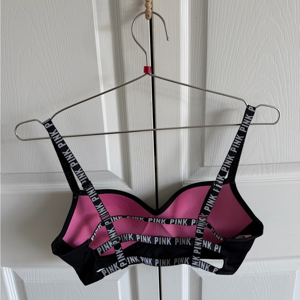 Victoria's Secret PINK Ladder Back Adjustable Black Bralette